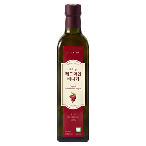 뉴트리코어 유기농 레드와인 비니거, 1개, 500ml