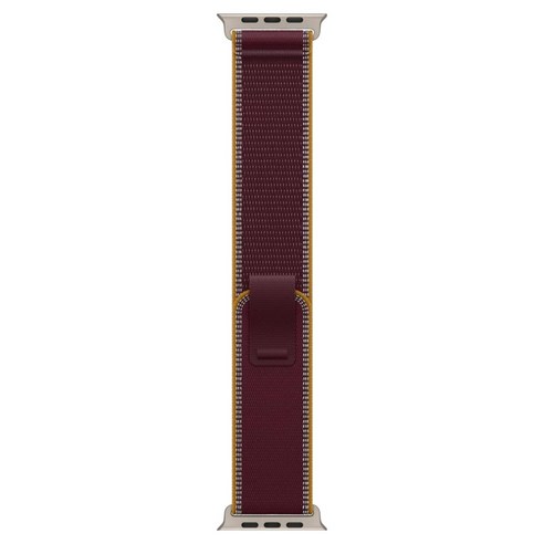 Apple 정품 애플워치 트레일 루프, 버건디 / 내추럴 티타늄, 49mm, M/L, 1개