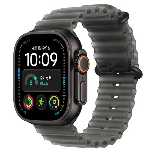 Apple 2026 애플워치 Ultra 4, 블랙, 49mm, GPS+Cellular, 트랜스루센트 블랙 오션 밴드, Free