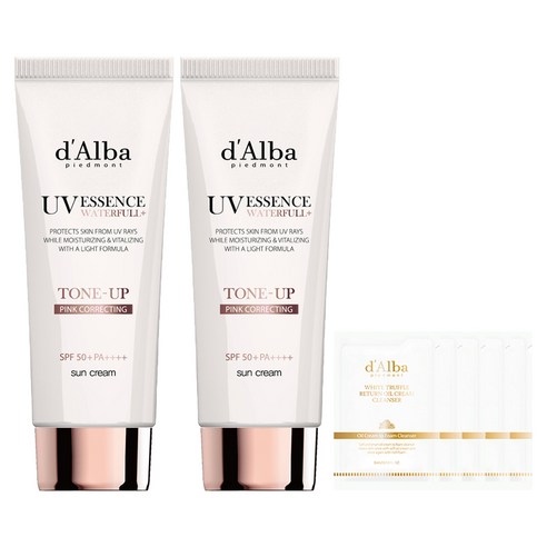 달바 워터풀 톤업 선크림 75ml x 2p + 세럼 클렌저 3ml x 5p 세트, 1세트