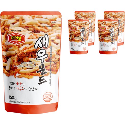 머거본 새우몬드 견과, 150g, 5개