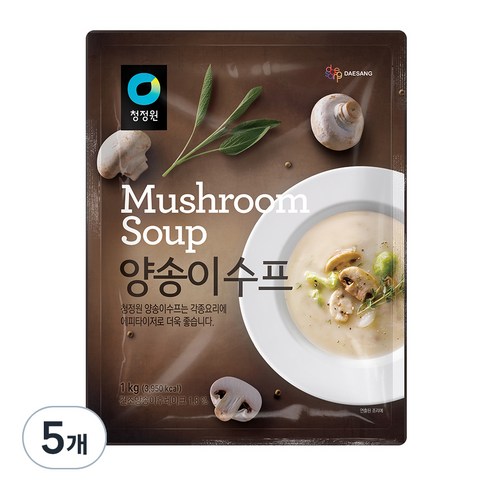 청정원 양송이스프, 1kg, 5개