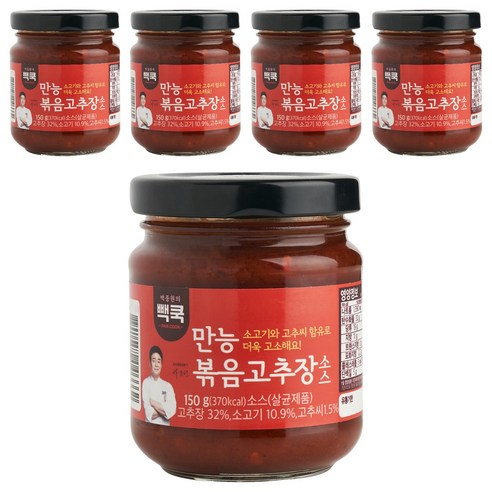 백쿡 만능 볶음고추장 소스, 150g, 5개