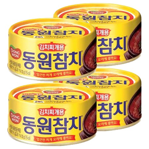 동원참치 김치찌개용, 100g, 4개