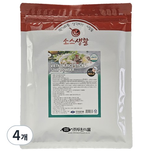 베트남 쌀국수 육수 분말, 1kg, 4개