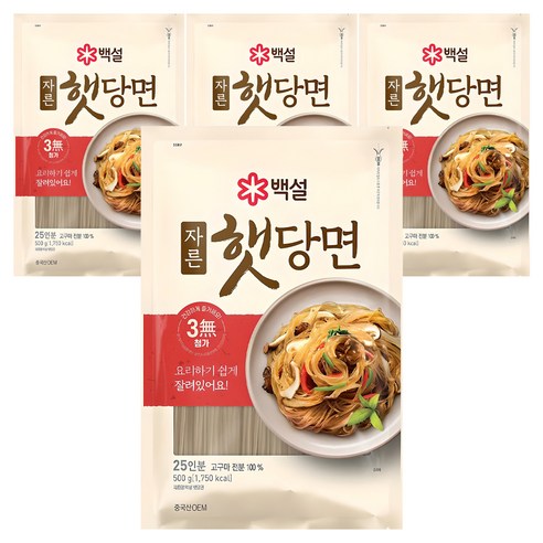 백설 햇당면, 500g, 4개