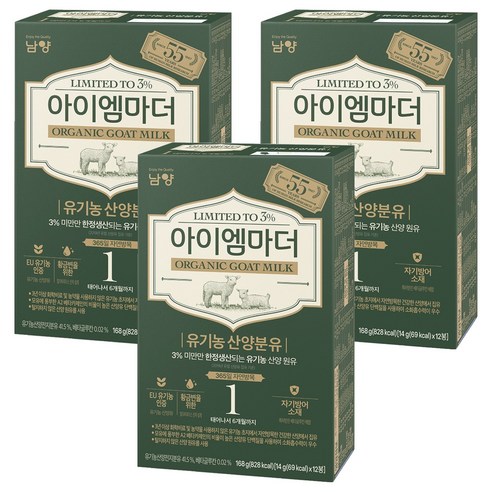 아이엠마더 유기농 산양분유 스틱 1단계, 12개입, 3개