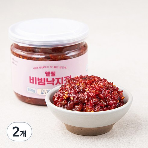 웰웰 비빔 낙지젓, 250g, 2개