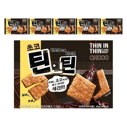 하늘처럼 초코 틴인틴 비스켓, 89g, 6개