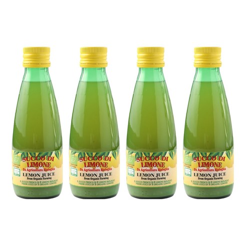 유로푸드 유기농 레몬주스, 250ml, 4개