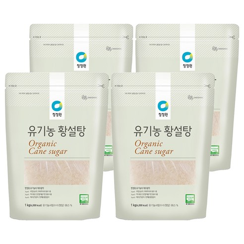 청정원 유기농 황설탕, 1kg, 4개