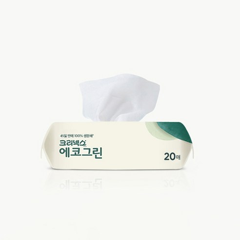 편리하고 환경 친화적인 크리넥스 에코그린 물티슈 휴대용