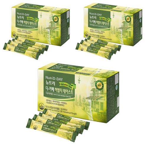 뉴트리디데이 디카페 허벌티 테이스트 다이어트, 1.5g, 90개입, 3개