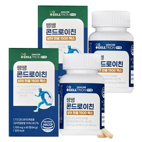 이너랩 쌩쌩 콘드로이친 상어연골 1500 맥스, 60정, 2개