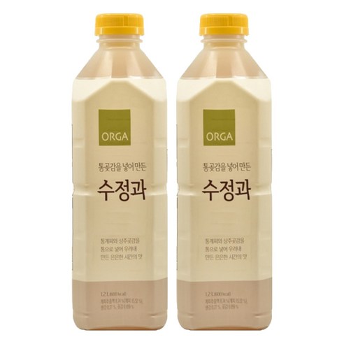 올가홀푸드 통곶감을 넣어 만든 수정과, 2개, 1.2L