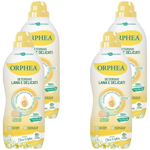 오르페아 델리카티 의류용 프리미엄 세제 본품 피오리향, 750ml, 4개