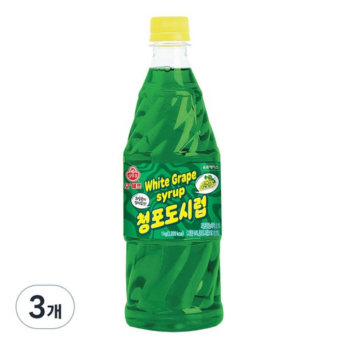 오쉐프 청포도시럽, 1kg, 3개
