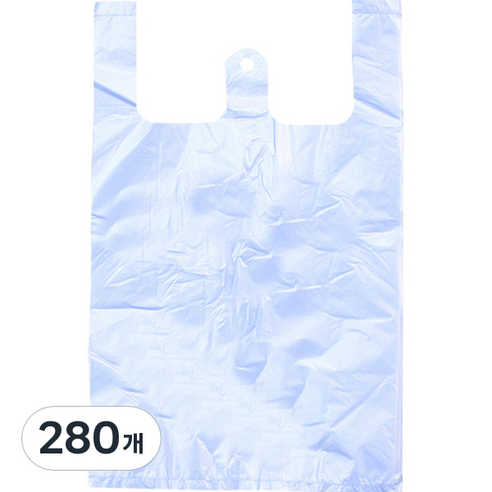 크린굿즈 손잡이 비닐봉투 백색, 280개, 10L