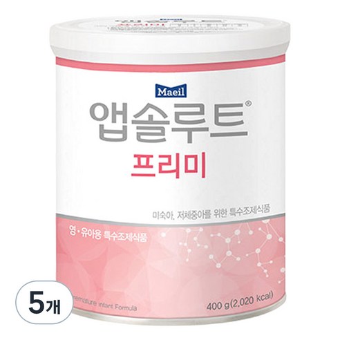 매일유업 앱솔루트 프리미 분유, 400g, 5개