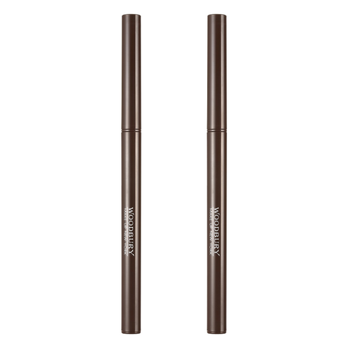 우드버리 크리미젤 수퍼슬림 오토아이라이너 0.12g, 브라운, 2개