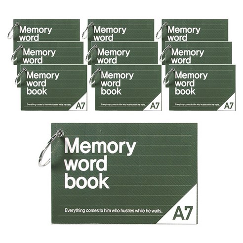 투영디자인 A7메모리링단어장 60매, 모던카키, 10개