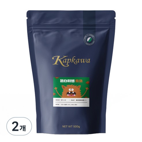 캅카와 몬스터빈 초코 원두, 핸드드립, 500g, 2개