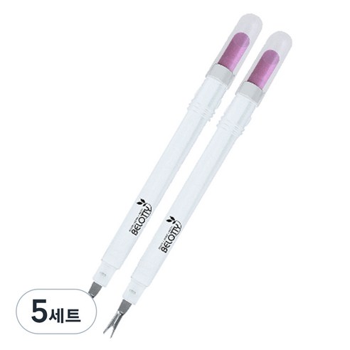 벨로티 고급형 푸셔 큐티클 제거기 일반형 2p, 화이트, 5세트
