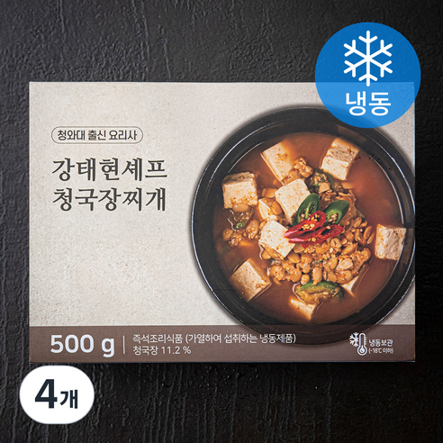 강태현셰프 청국장찌개 (냉동), 500g, 4개