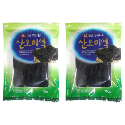남포물산 진도 부드러운 산모미역, 100g, 2개