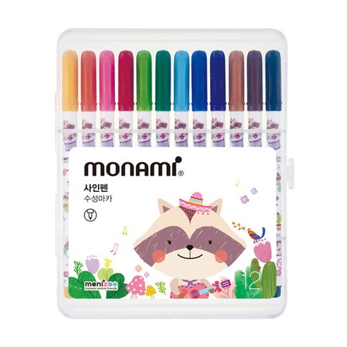 모나미 모니주 사인펜 12색, 혼합색상, 1개