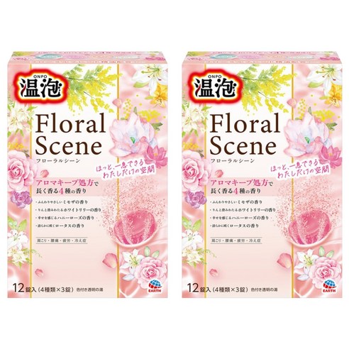 온포 탄산입욕제 플로럴씬, 2개, 480g