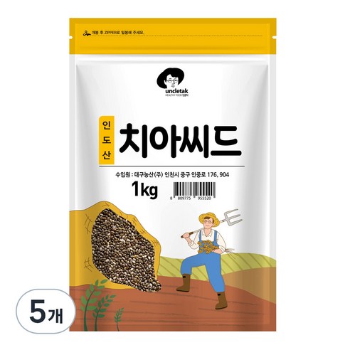 엉클탁 치아씨드, 1kg, 5개