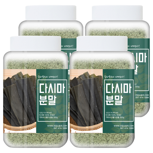 건강스토리 국내산 다시마 가루, 300g, 4개