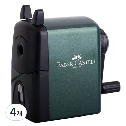 파버카스텔 전문가용 핸들연필깎이, 그린, 4개