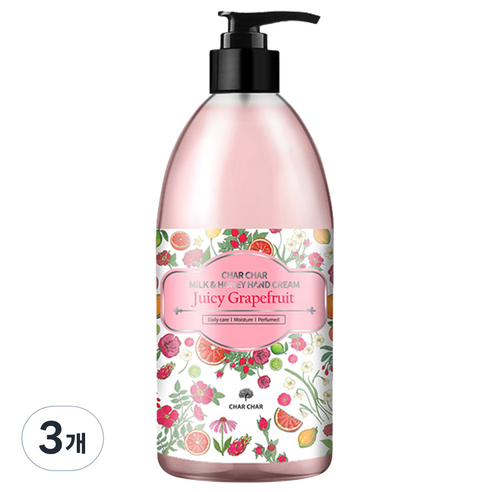 샤샤 밀크 앤 허니 쥬이시 그레이프 프룻 핸드크림, 500ml, 3개