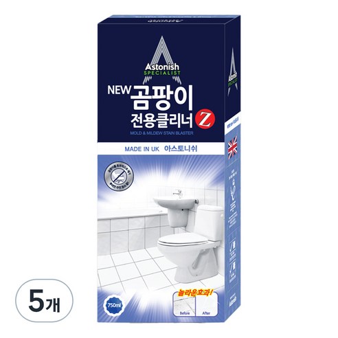 아스토니쉬 NEW 곰팡이 전용 클리너 Z, 750ml, 5개