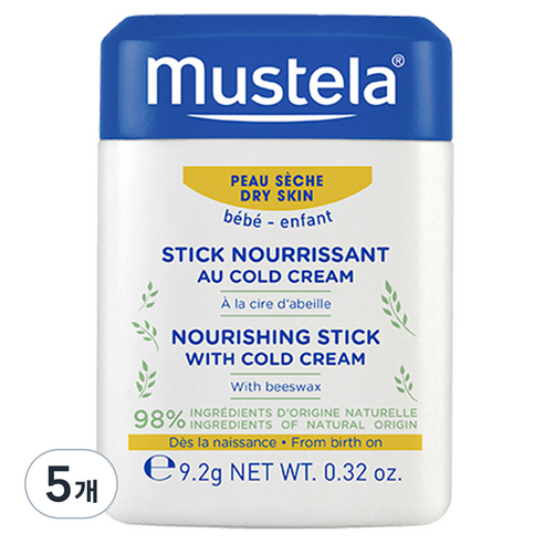 무스텔라 너리싱 스틱 위드 콜드 크림, 9.2g, 5개