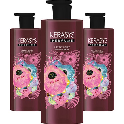 도매365 러블리데이지 샴푸 케라시스 퍼퓸 일반샴푸, 600ml, 3개