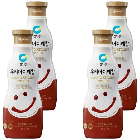 청정원 우리아이 토마토 케찹, 620g, 4개