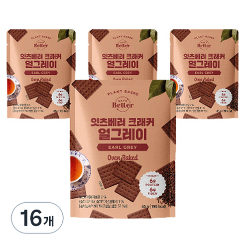 잇츠베러 크래커 얼그레이맛, 45g, 16개