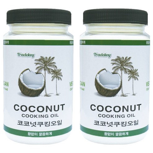 트레드키 정제 코코넛 오일, 500ml, 2개