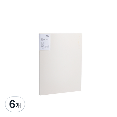 누사인 파스텔 모던 클리어 파일 40매, 6개, 베이지