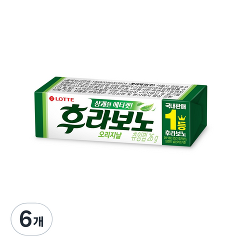 후라보노 오리지날 츄잉껌 9p, 26g, 6개 치클껌