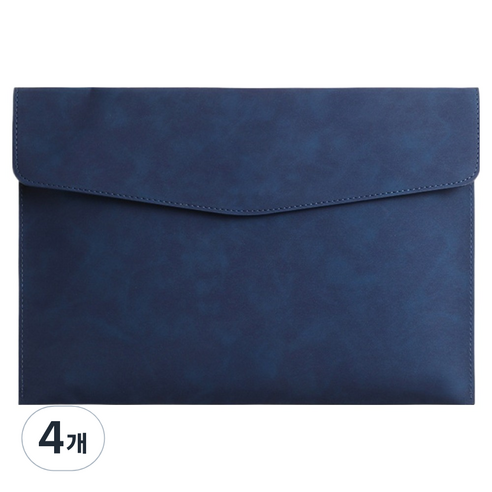 통근창고 A4 서류 파일 케이스 330 x 235 mm, 블루, 4개