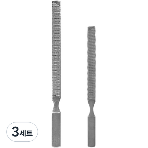 다크니스 스텐 손 발톱 정리 파일 2종 세트, 은색, 3세트