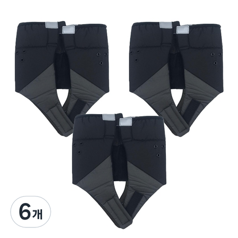 밀리엔 럭키 안전모 방한패딩 귀덮개 블랙 LK-007, 6개
