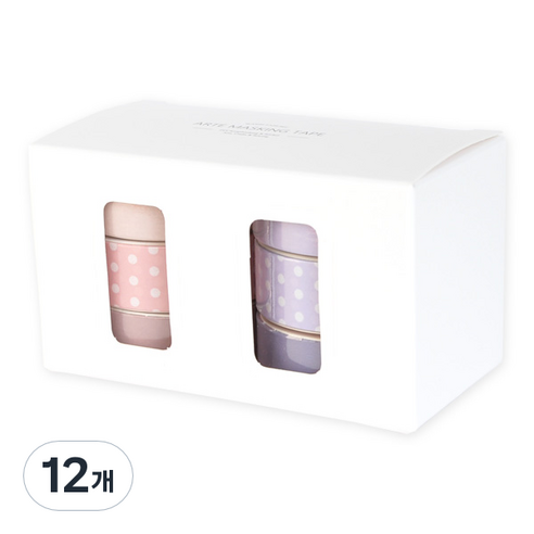 모노라이크 아르떼 마스킹테이프, Peony + Grape, 12개