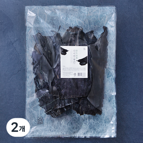 주일 완도 명품 다시마 뿌리, 2개, 500g