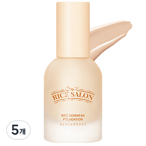 블랙루즈 라이스 스킨웨어 파운데이션 30ml, F02 무르익은보리, 5개