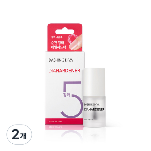 데싱디바 다이아 하드너 손톱 강화, 7ml, 2개